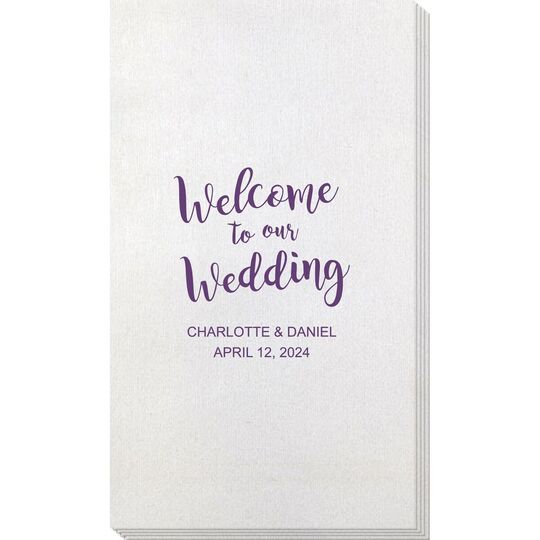 Welcome to our Wedding Bamboo Luxe Guest Towels